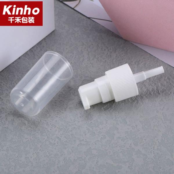 20/410 24/410 Cosmetic Treatment Pumps White 0.2ml/T With Full Cap Transparent