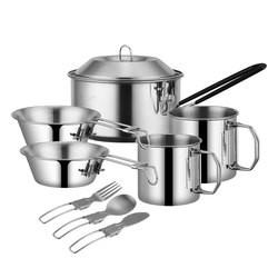 Customized Logo Outdoor Cookware Set  Stainless Steel For BBQ