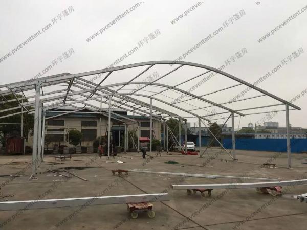 UV - Protection 30 Meters Polygon Tent , Waterproof PVC Octagon Tent White