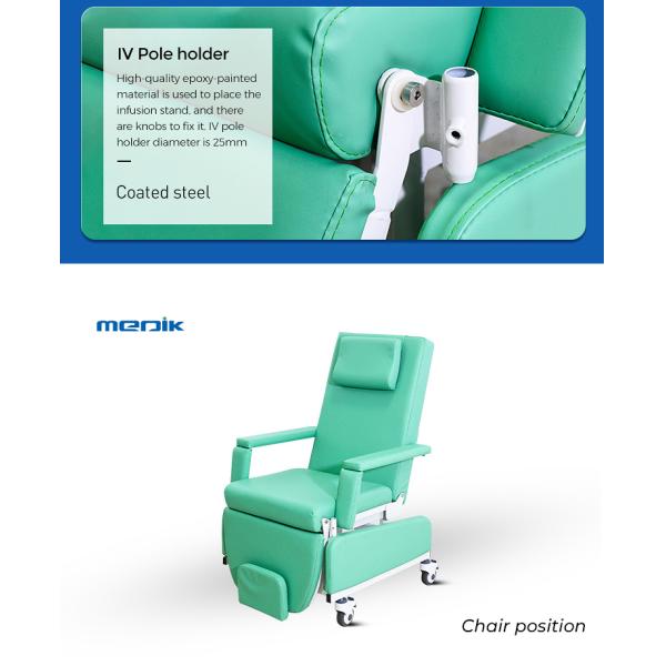 Hospital CPR Function Patient Electric Hemodialysis Chair Adjustable Headrest