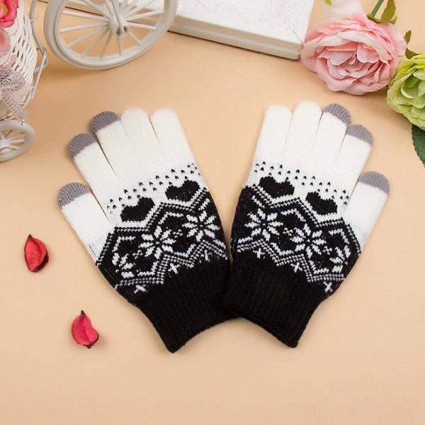 Outdoor Plain Style Child Touchscreen Winter Gloves Warm Soft For Smart Phone