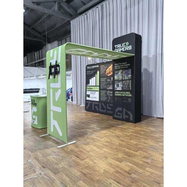 Polyester Fabric Trade Show Booth 3x3m Modular Tradeshow Booths