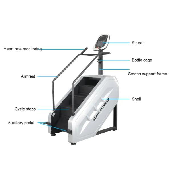 Commercial Cardio Stair Climbing Machine Electric Stair Master Gym Equipment Stair Climber Machine
