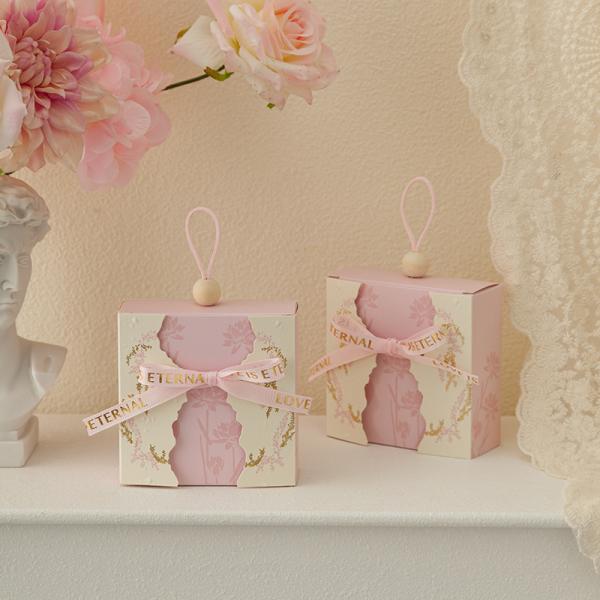 European Wedding Favor Box Floral Lace Hanging Candy Gift