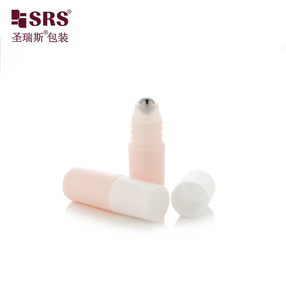 Portable 3ml Refillable Plastic Roller Bottle, Empty Roll‑on Vial With Plastic Cover & Steel Ball