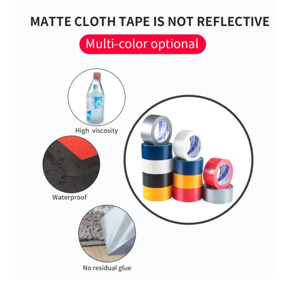 High Viscosity Black Duct Tape Clothes For Indoor Outdoor Applications No Logo Printing