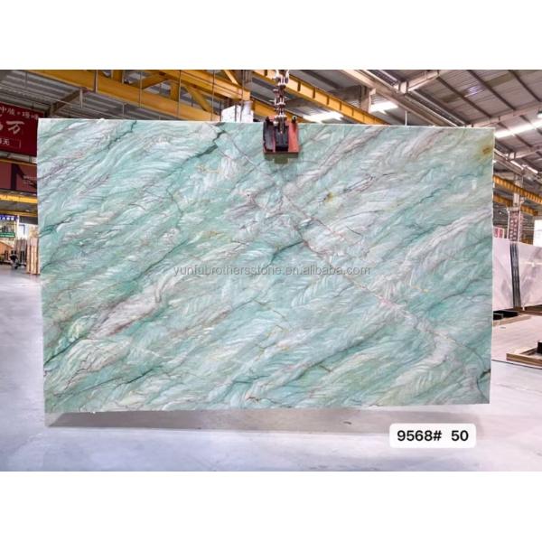 Polished Royal Green Quartzite Natural Green Gaya Marble Big Slab for Coffee Table