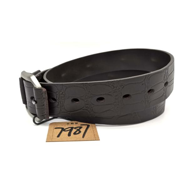 OEM Retro Style Braided Leather Belt With Metal Buckle Width 38mm