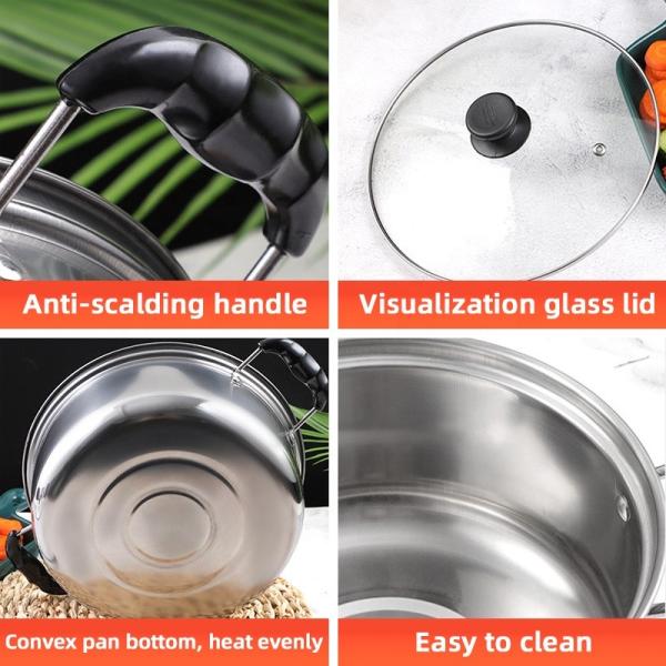 Hot Sale 10 Piece Stainless Steel Cookware Soup Pot Set Stock Pots Cooking Ware Set Cooking Pot Set