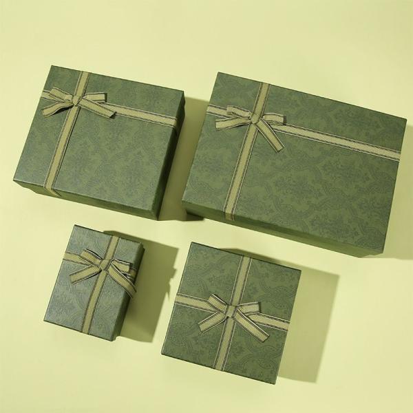 Green Lid And Base Box Rigid Cardboard Carton Box Gift Packaging Paper Boxes