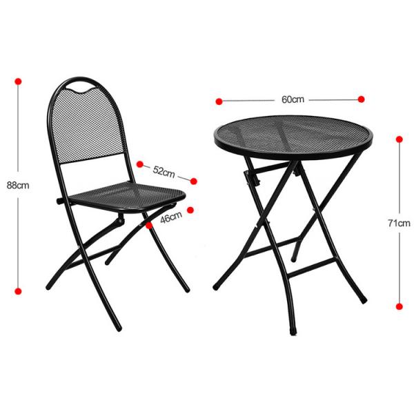 Outdoor Cafe Bistro Patio Custom Logo Dining Table and Chair Sets with Stackable Design