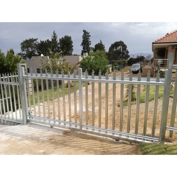 White 2.4m Height Metal Security Side Gates With EN ISO 1461 Standard