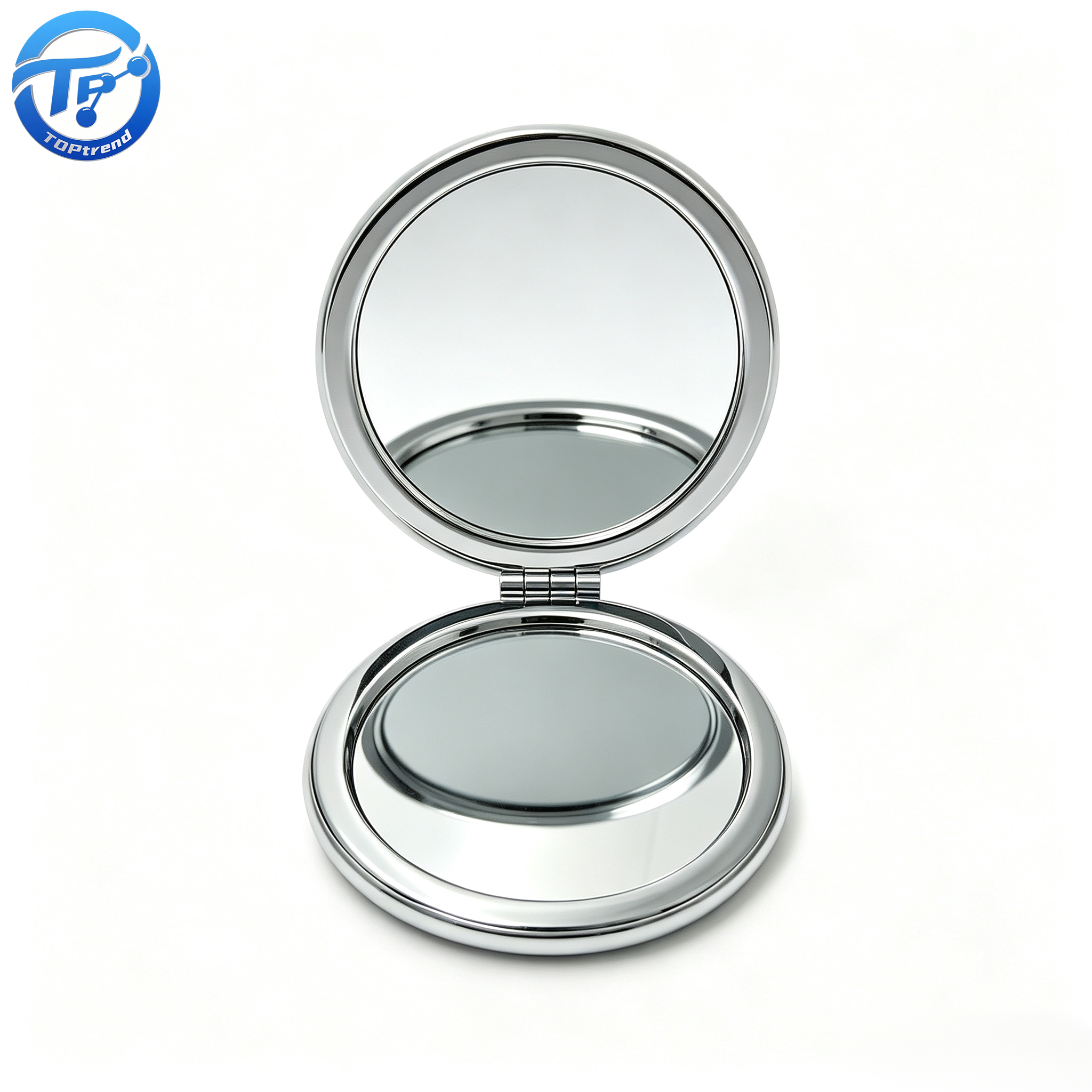 Wholesale Portable Round Folding Double Sided Makeup Mirror Pocket Compact Mirror for Travel