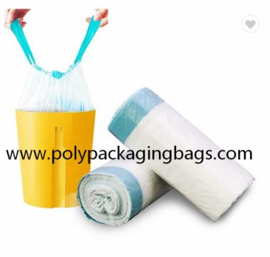 O saco de lixo Degradable do cordão material do Ldpe rola reciclável