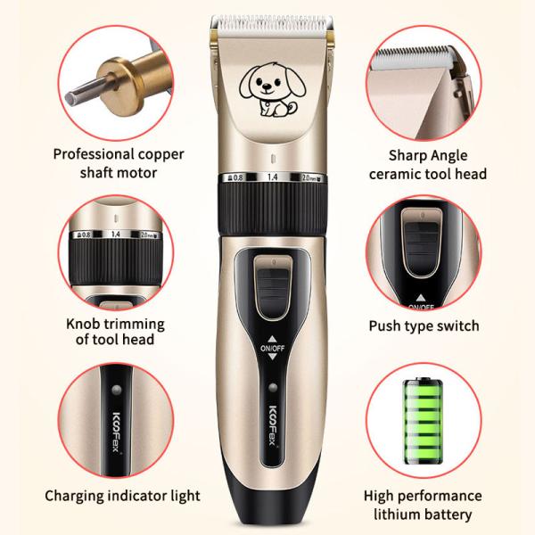 Animal de estimação do cão que prepara a lâmina cerâmica elétrica Skinsafe 1200mAH de Clippers ROHS do cabelo