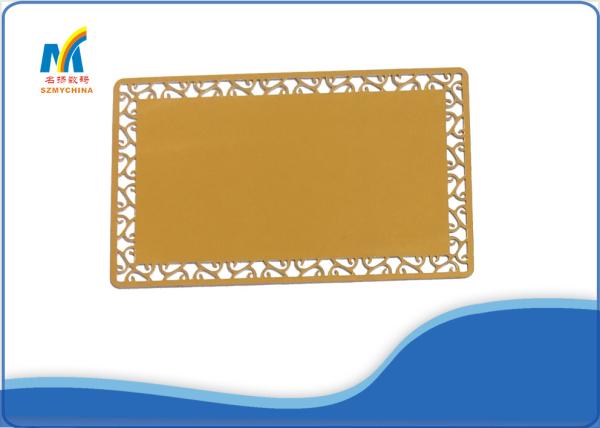 Golden DIY Sublimation Blank Aluminum Business Cards 75 * 43 Mm Printing Size