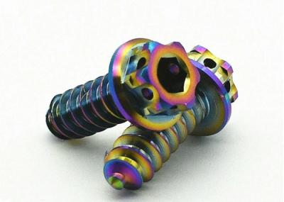M5 M6  X 15 Motorcycle Short Self Tapping Screws Rainbow Flange Head Screw