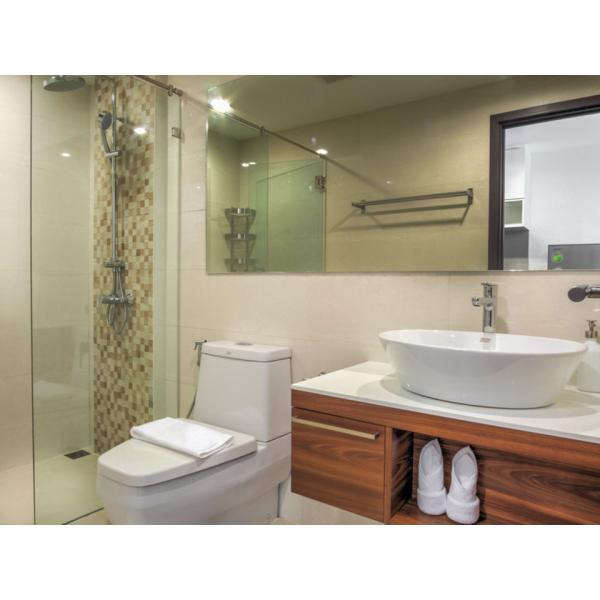 Customized Apartment furniture MDF bunk bed and Simple TV stand with Wash Counter