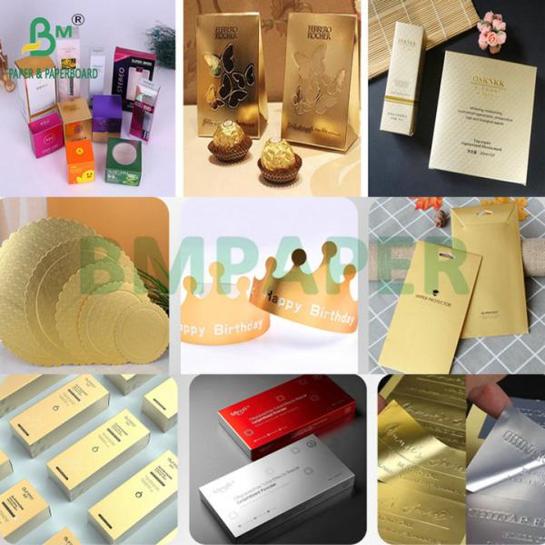 C1S 400gsm 425gsm Premium Gold Silver Cardstock For Making Packaging Box C1S 400gsm 425gsm Premium Gold Silver Cardstock For Making Packaging Box
