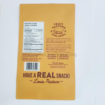 Grade alimentaire Poche debout personnaliser le paquetage étanche Fermeture à glissière Carré fond