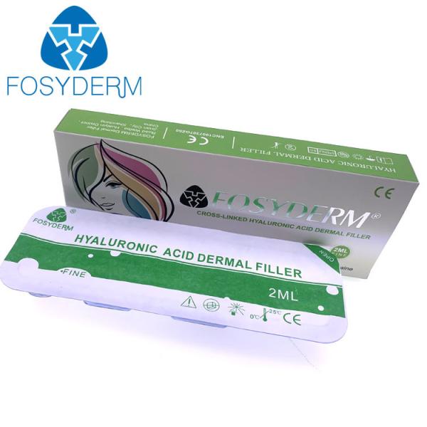 Fosyderm 2 ml Filler dérmico de ácido hialurónico para rugas faciais Lábios queixo Bochechas