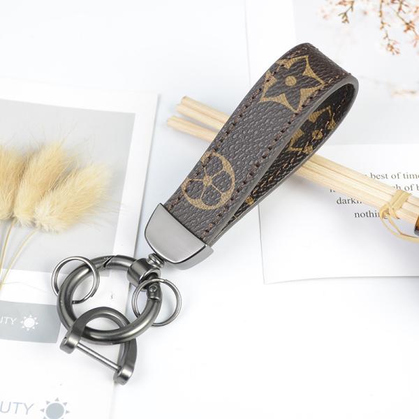 OEM Leather Teddy Bear Keychain , 65mm Cute Keychains For Women