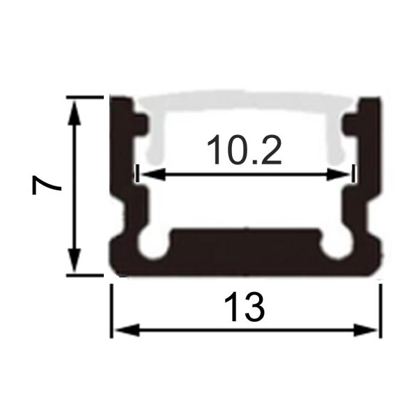Anti UV Extrusion LED Aluminum Profile , Waterproof Aluminium Strip Light Channel 