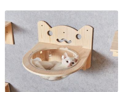 Novelty  Pet Toys Wall Mounted Wooden Cat Climbing Frame Tree Sustainable