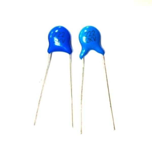 Dip Type DC 2.2nF Ceramic Capacitor 2000V 20%  Pitch 5mm For Switching Surge Suppressors