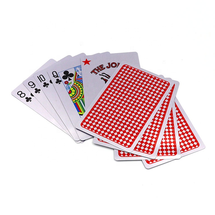 Customized LOGO Durable Metal Playing Cards with Color Printing for Promotional Gifts