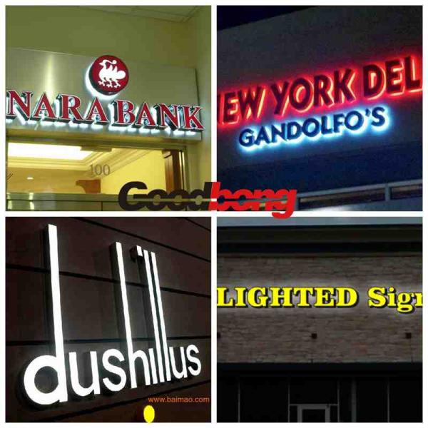 Outdoor and indoor 3D LED backlit plastic letter signs