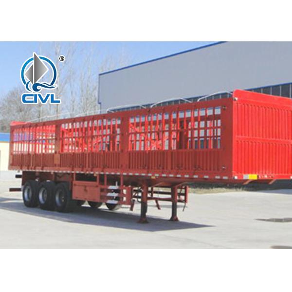 Red Cargo Semi Trailer Trucks Semitrailer Series 13m Three Axle Cargo Semitrailer
