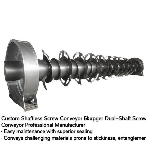 Stainless Steel Shaftless Screw Conveyor with Easy Maintenance Superior Sealing and Anti-Wrapping Performance