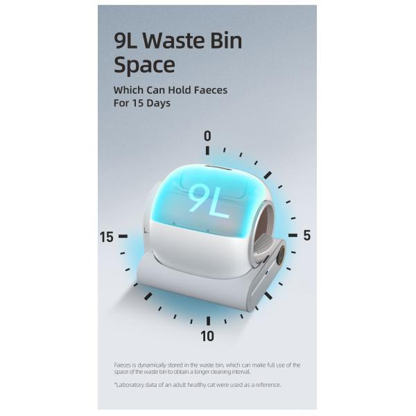 Caja de basura inteligente para gatos Tuya Caja de basura inteligente de limpieza cerrada silenciosa