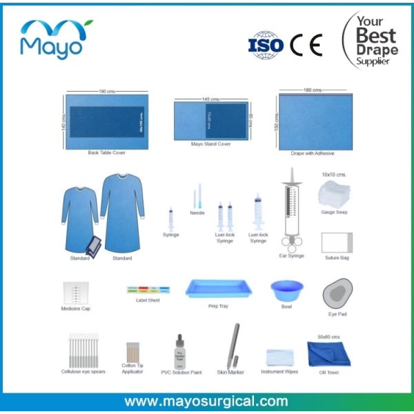 Sterile Surgical Ophthalmology Pack with Eye Drape