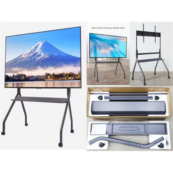 Black TV Floor Stand 600 X 400 Flat Screen Cart Fits Flat Panel TV Up To 143Lbs