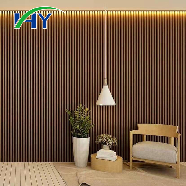 Wood Slat Acoustic Panel OEM Production Fire Retardant Veneer Core