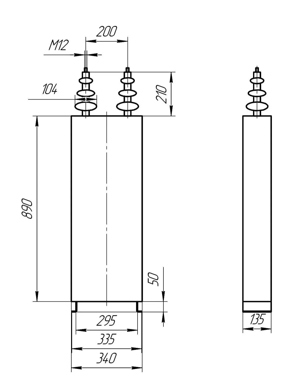 High-Voltage AC Shunt Single/Three Phase Metalized Polypropylene Power Electric Capacitor for Reactive Compensation
