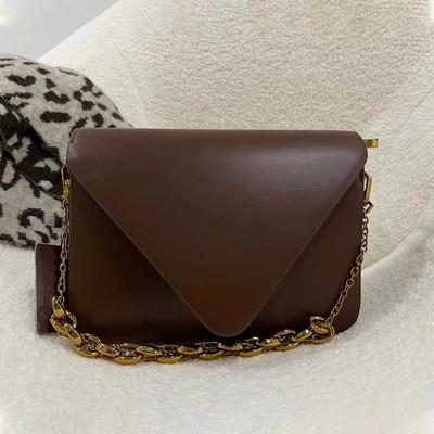 Thick Chain PU Shoulder Bag 26cm Vintage Envelope Bag