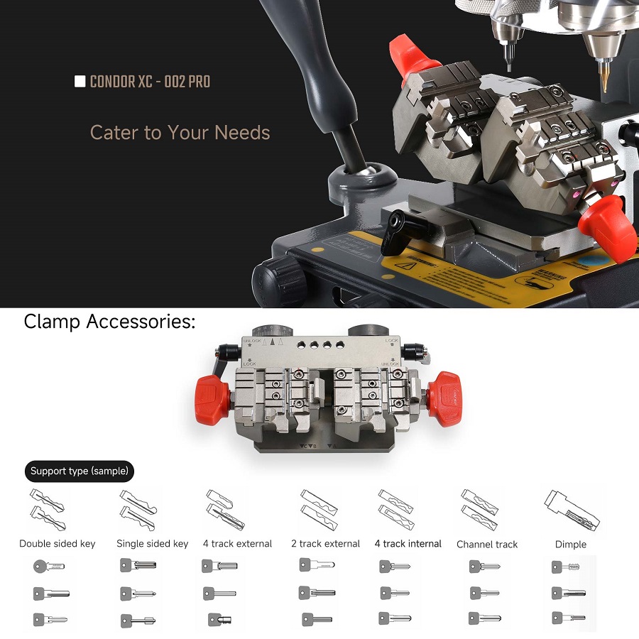 Новый Xhorse Condor XC-002 Pro Ручная ключотрезающая машина без батареи Обновленная версия Condor XC-002