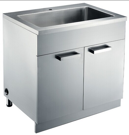 Подгонянная раковина нержавеющей стали шара коммерчески кухни одиночная с шкафом