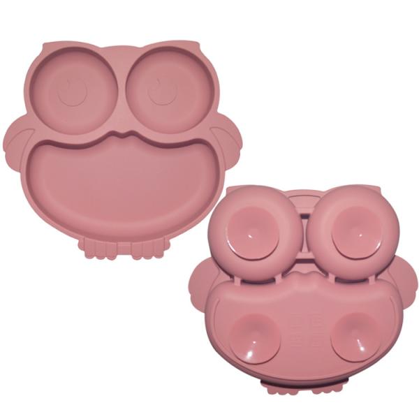 6 Pcs Silicone Baby Feeding Plates With Cup Bib Bowl Fork Spoon Nontoxic Food Tray Dishes