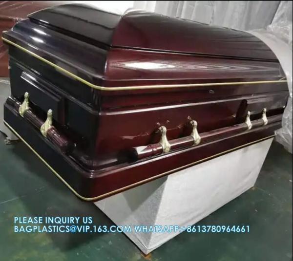 Funeral Adult Cheap Wood Coffins With Best Painting funeral supplies wholesale luxury casket urn cremation coffin