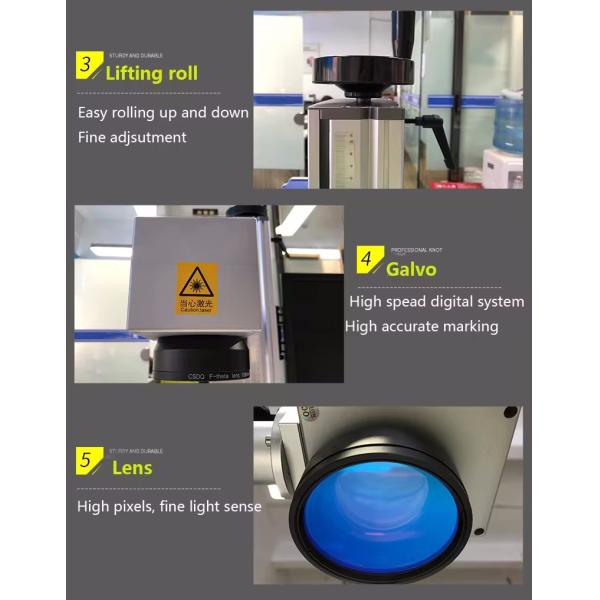 20W 30W 50W 100W Machine de gravure automatique de marquage au laser à fibre avec bande transporteuse