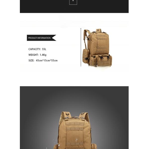 Polyester Lining Material Hiking Backpack for Outdoor Travel Camping Mountaineering Bag