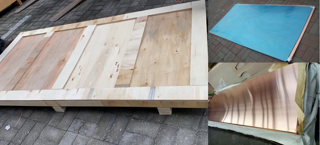 Capa de placa de cobre OFHC-OFE ASTM-B152 Rojo C1020p 300x300x30mm Pura