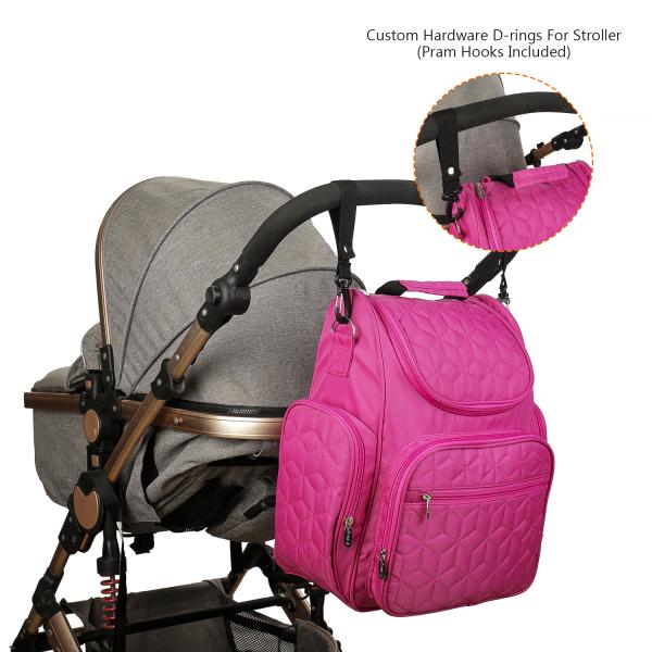Waterproof Maternity Bag Baby Diaper Bag Large Multifunction Travel Backpack with Bottle Bag stroller strap foe Mom&Dad