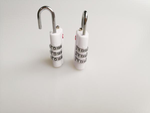 34.2g TSA Approved Suitcase Locks , White TSA 338 3 Digit Number Lock