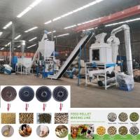 Linha de produção da pelota da alimentação de 2 toneladas/hora para a alimentação animal das aves domésticas