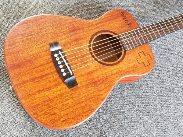 34 traveling acoustic guitar,Factory Sapele-wood top and back Mini acoustic Guitar